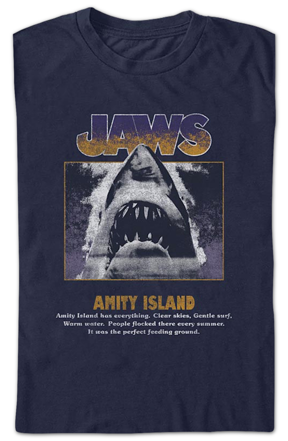 Amity Island The Perfect Feeding Ground Jaws T-Shirt product image 2