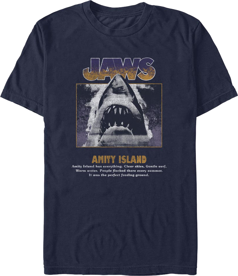 Amity Island The Perfect Feeding Ground Jaws T-Shirt product image 1
