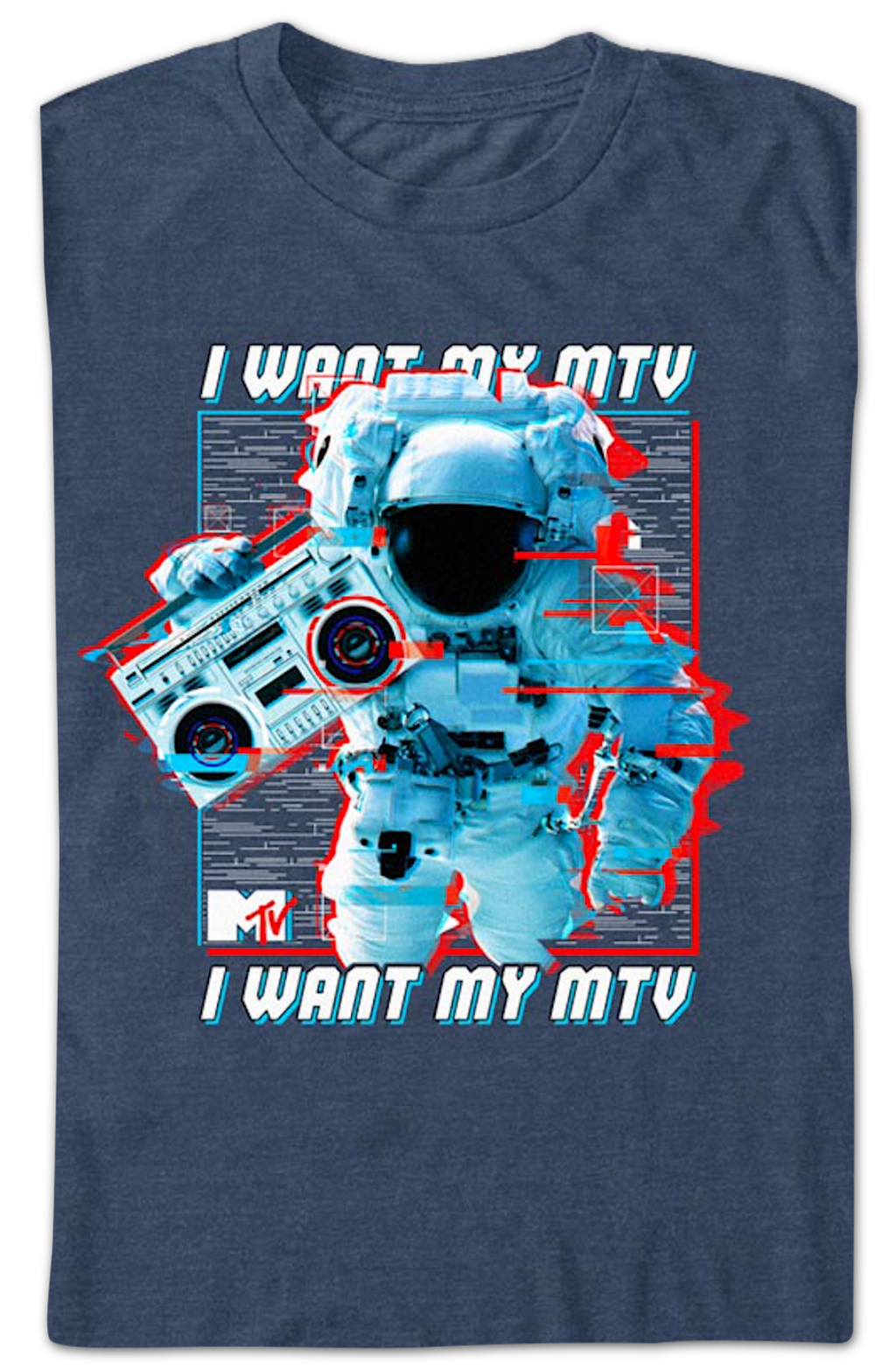 Astronaut Boom Box I Want My MTV Shirt product image 2