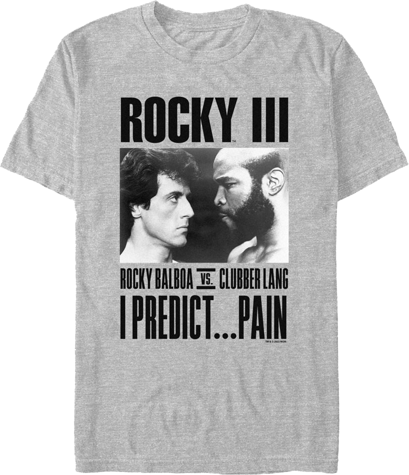 Balboa vs. Lang I Predict Pain Rocky III T-Shirt product image 1
