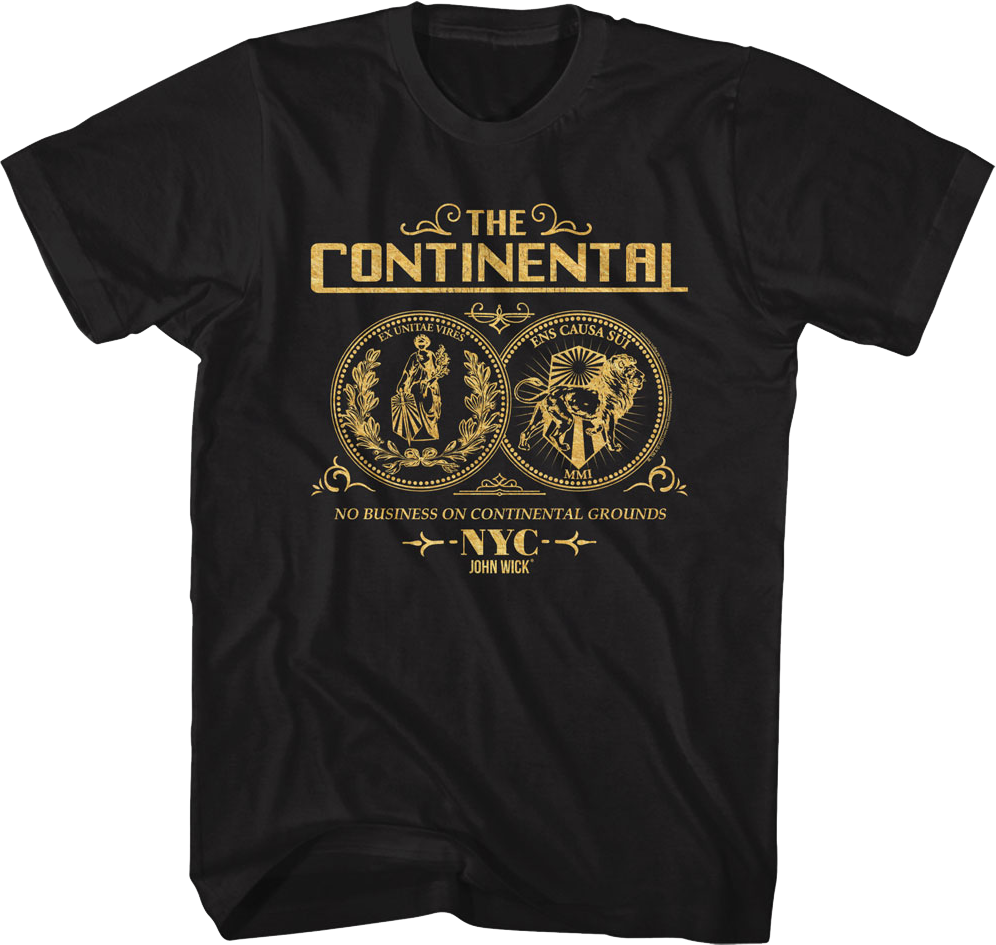 Black Continental Coin John Wick T-Shirt product image 1