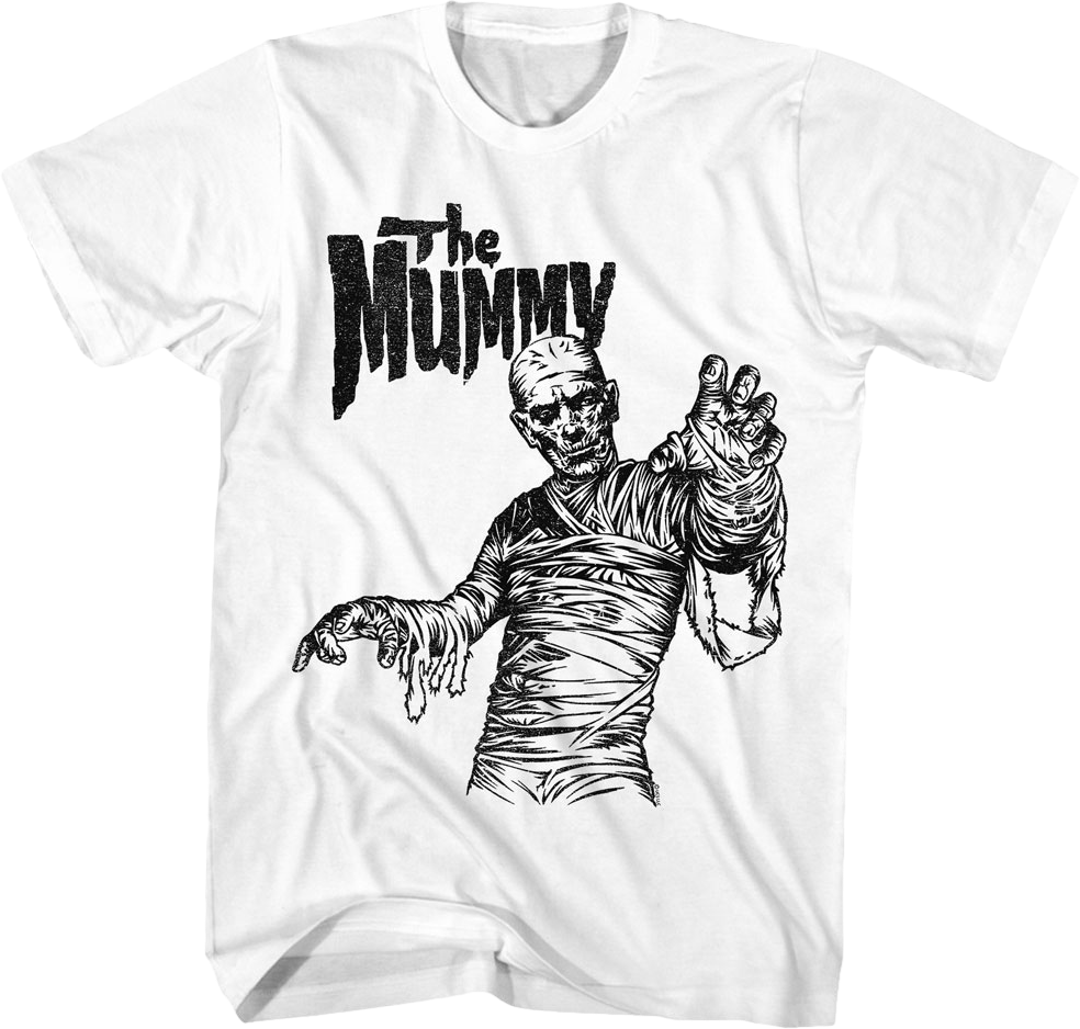 Black & White Monster The Mummy T-Shirt product image 1