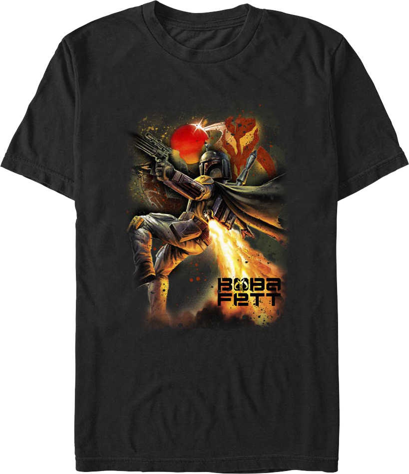 Boba Fett Galaxy Hunter Star Wars T-Shirt product image 1