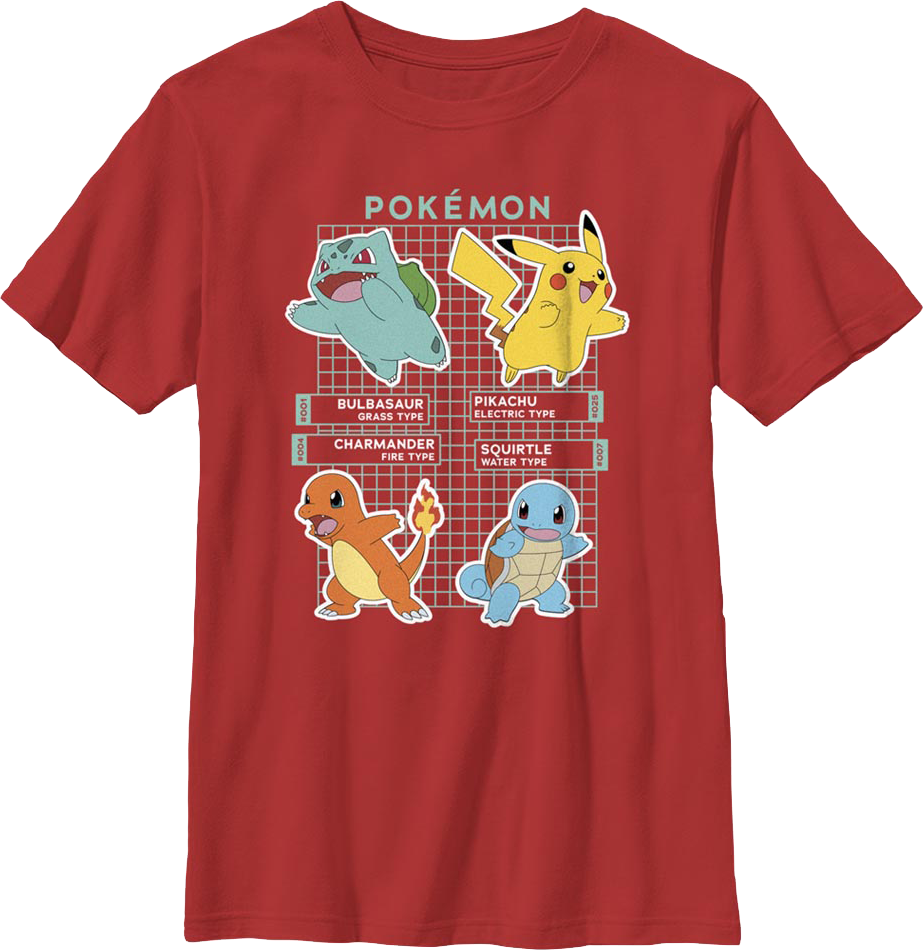 Boys Youth Gradient Grid Pokemon Shirt product image 1