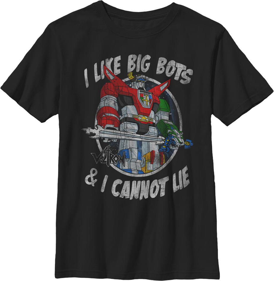 Boys Youth I Like Big Bots & I Cannot Lie Voltron Shirt product image 1