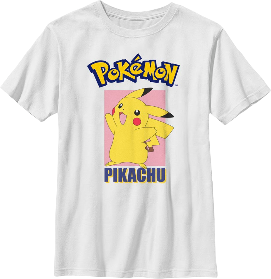 Boys Youth Pikachu Square Pokemon Shirt product image 1