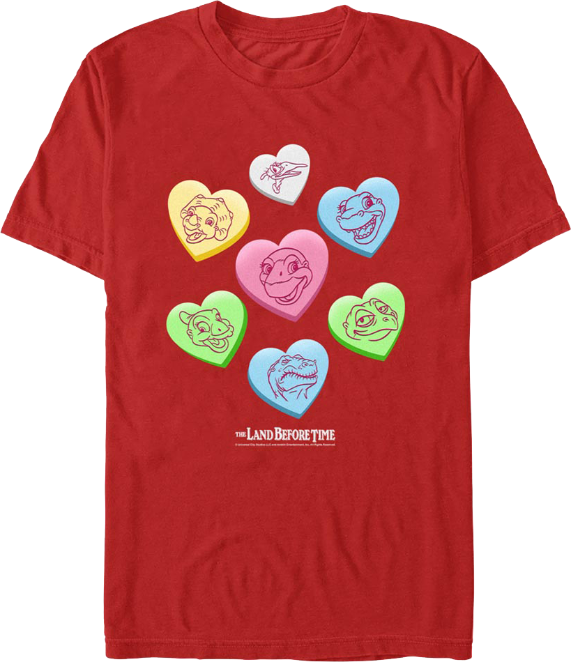 Candy Hearts Land Before Time T-Shirt product image 1
