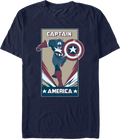 Captain America Graphic Poster Marvel Comics T-Shirt