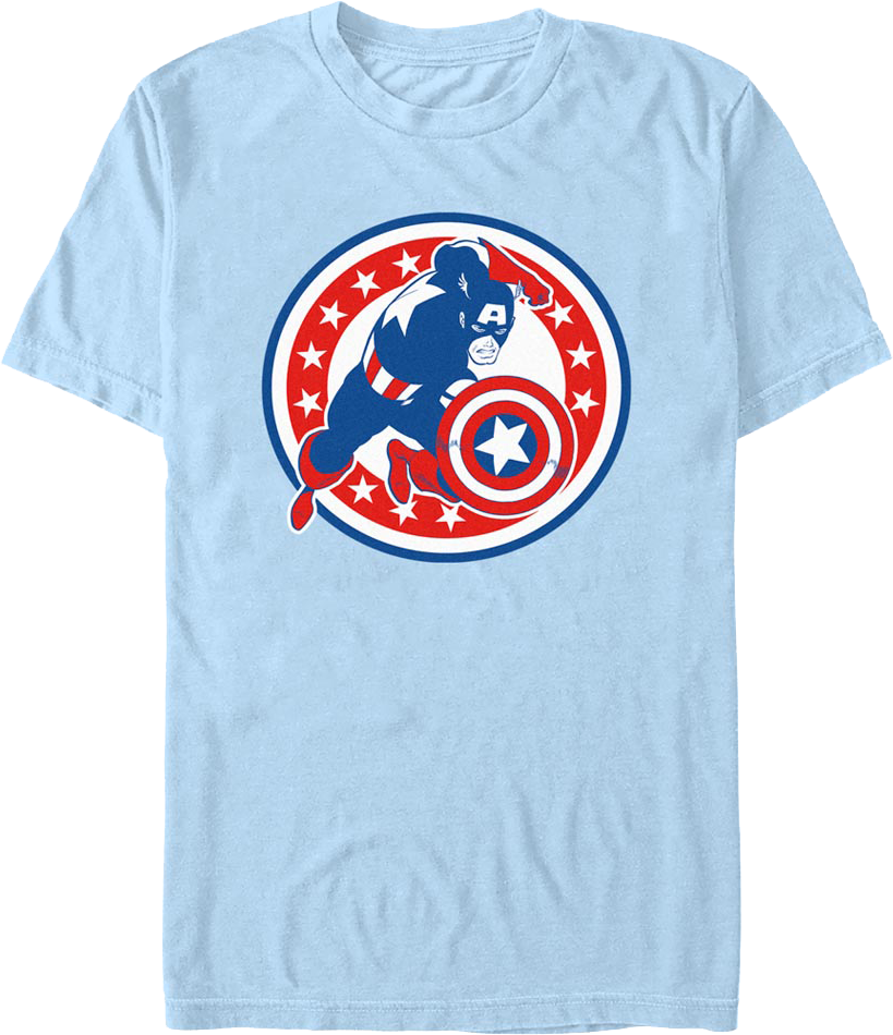 Captain America Shield Marvel Comics T-Shirt product image 1