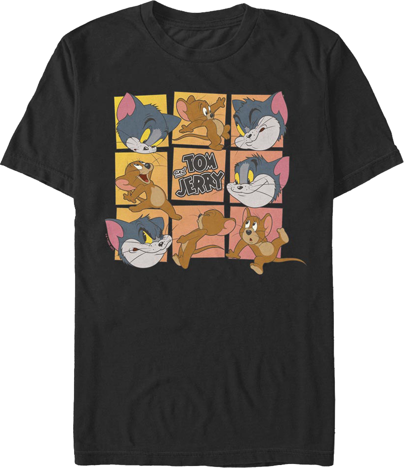Cat And Mouse Squares Tom Jerry T-Shirt product image 1