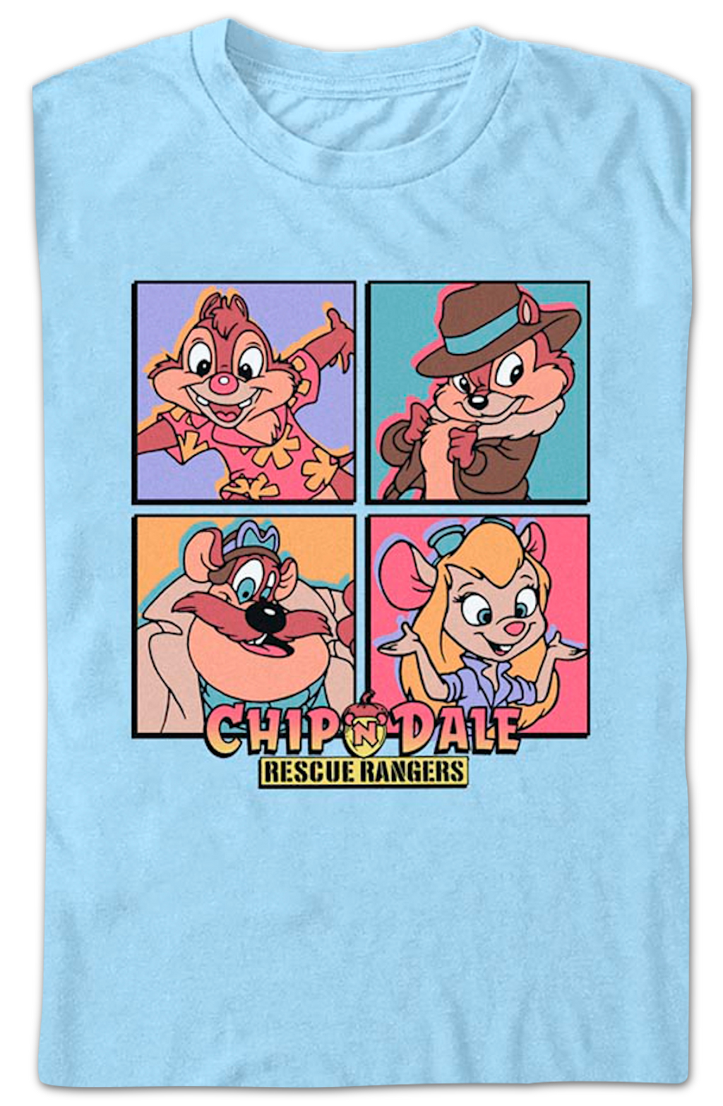 Character Squares Chip 'n Dale Rescue Rangers T-Shirt product image 2