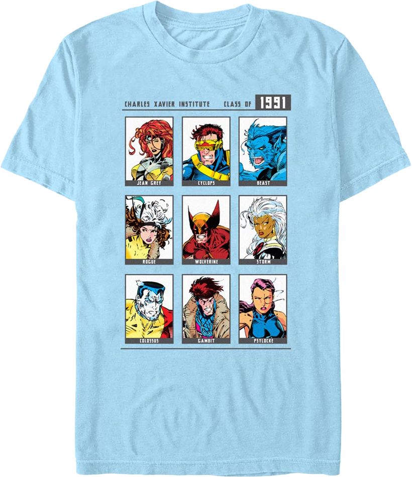 Charles Xavier Institute Class Of 1991 Marvel Comics T-Shirt product image 1