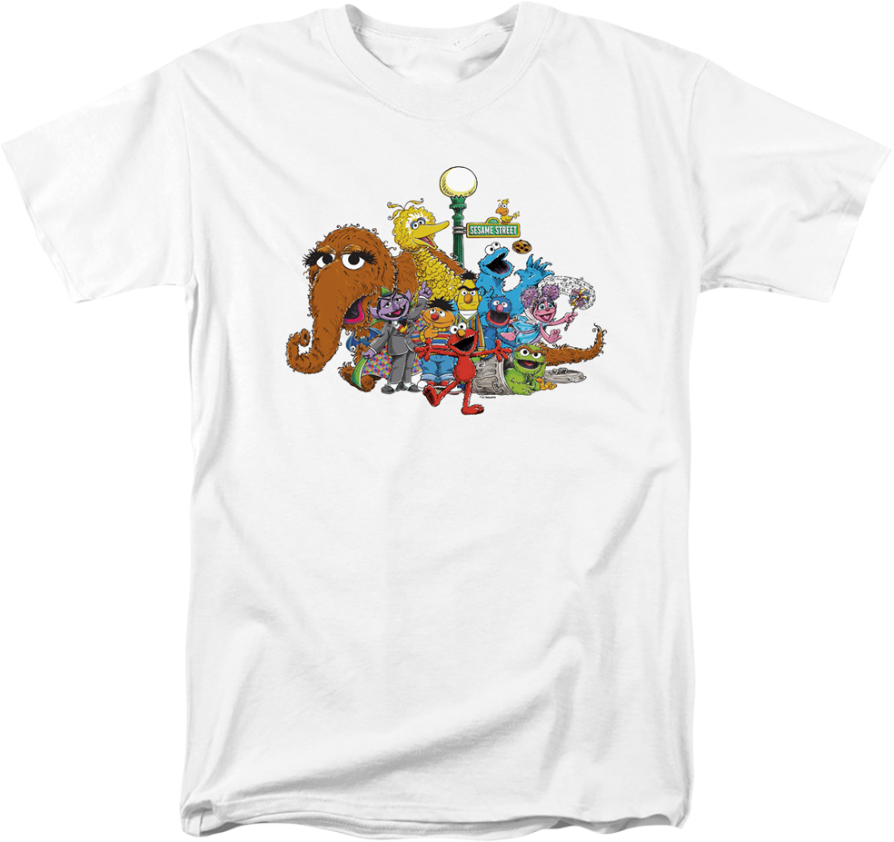 Classic Characters Group Photo Sesame Street T-Shirt product image 1