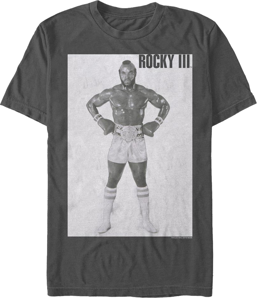 Clubber Lang Black & White Photo Rocky III T-Shirt product image 1