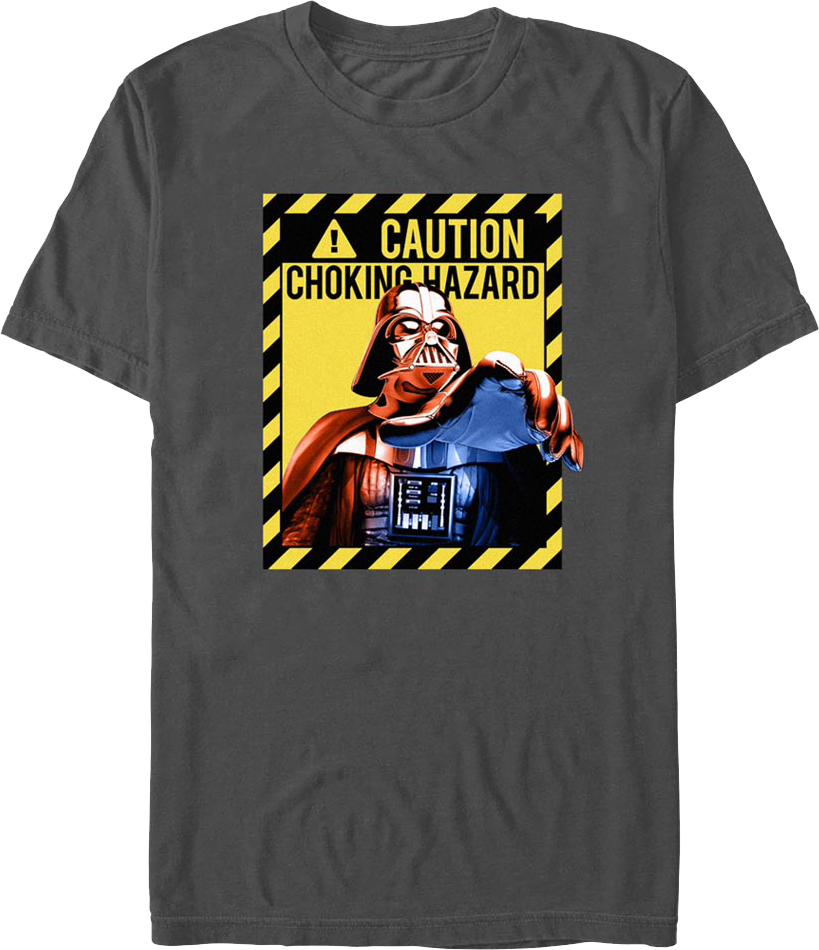 Darth Vader Caution Choking Hazard Star Wars T-Shirt product image 1