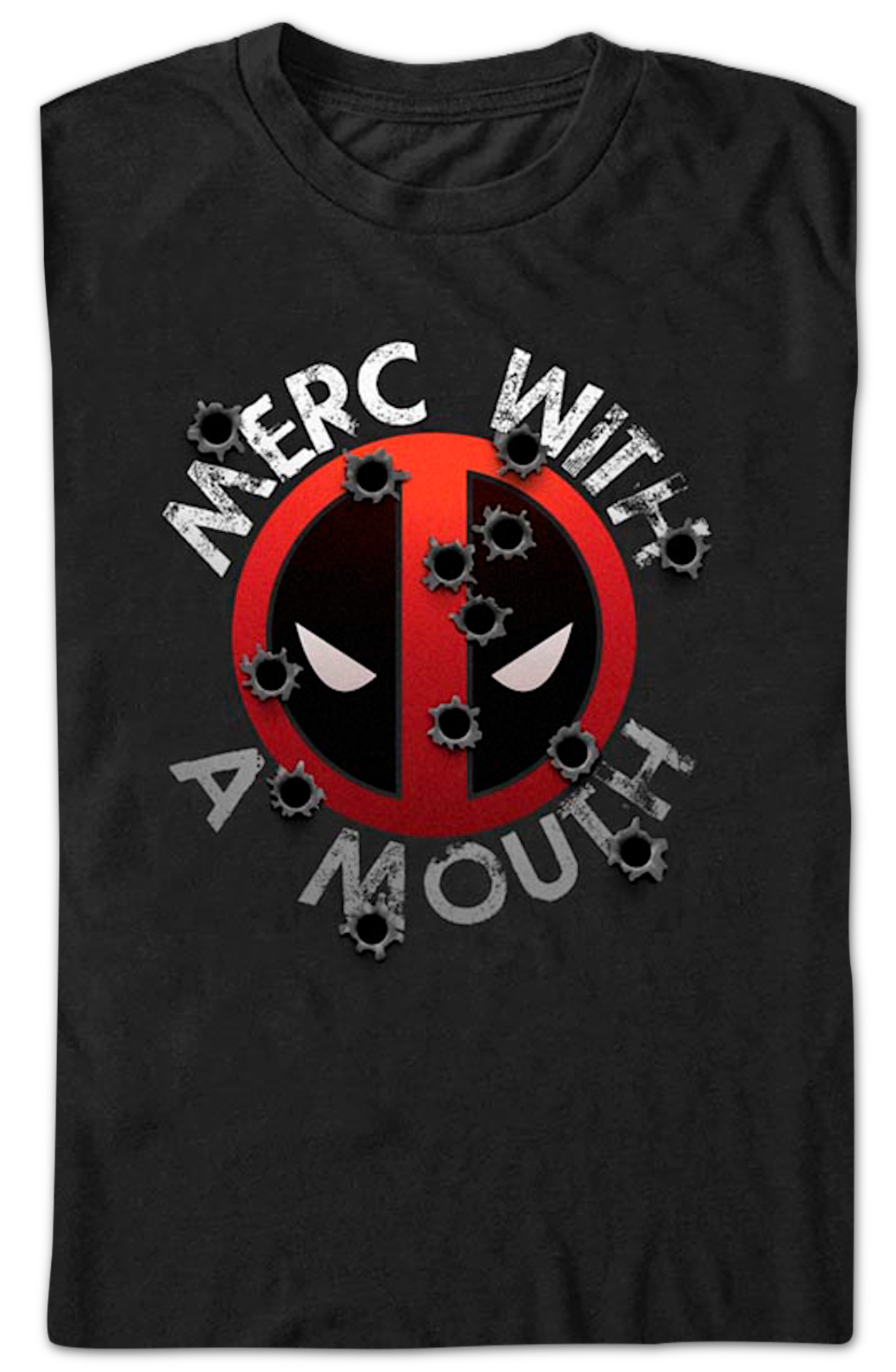 Deadpool Bullet Holes Marvel Comics T-Shirt product image 2