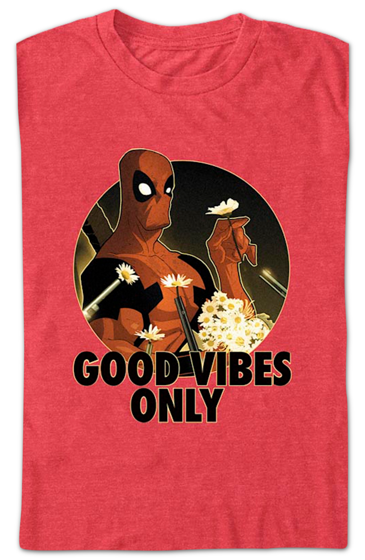 Deadpool Good Vibes Only Marvel Comics T-Shirt product image 2