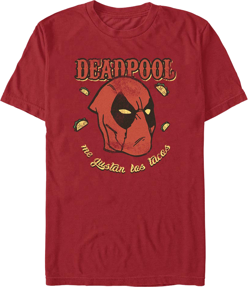 Deadpool Me Gustan Las Tacos Marvel Comics T-Shirt product image 1
