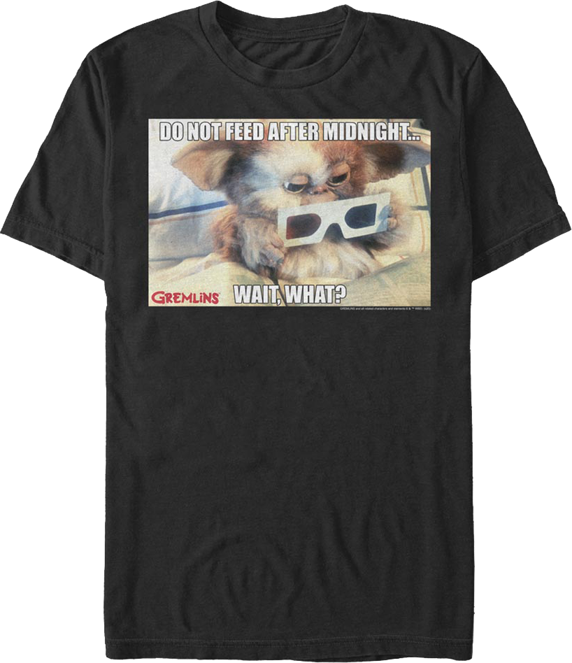 Do Not Feed After Midnight Meme Gremlins T-Shirt product image 1
