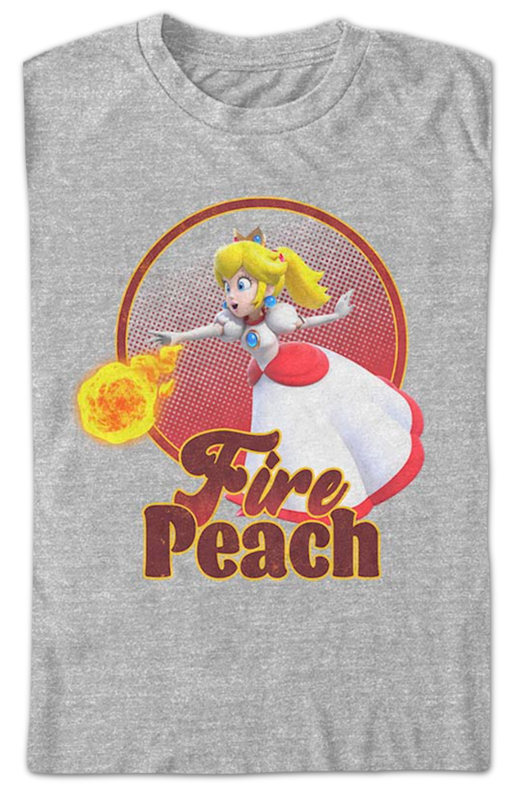 Fire Peach Super Mario Bros. T-Shirt product image 2