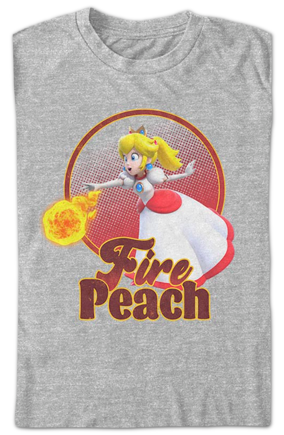 Fire Peach Super Mario Bros. T-Shirt product image 2