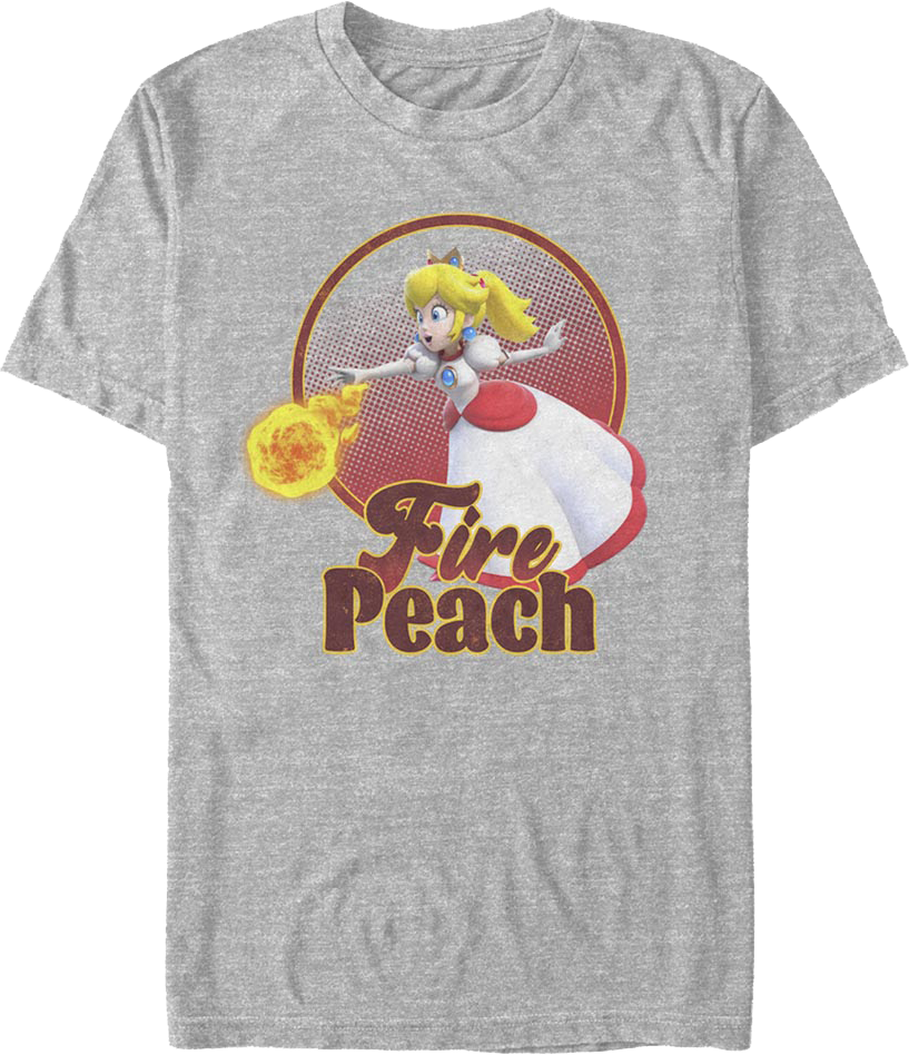 Fire Peach Super Mario Bros. T-Shirt product image 1