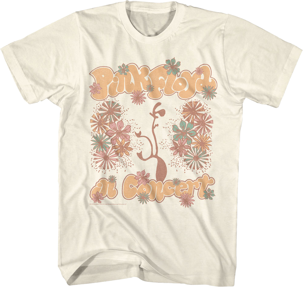 Floral Concert Pink Floyd T-Shirt product image 1