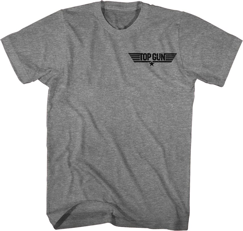 Front & Back Because I Was Inverted Top Gun T-Shirt product image 3