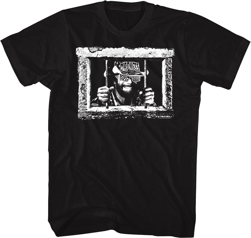 Front & Back Caged Madness Macho Man Randy Savage T-Shirt product image 1