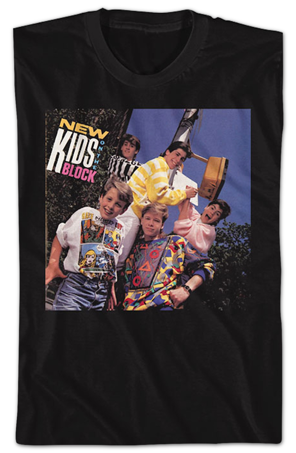 Front & Back Debut Album New Kids On The Block T-Shirt product image 2