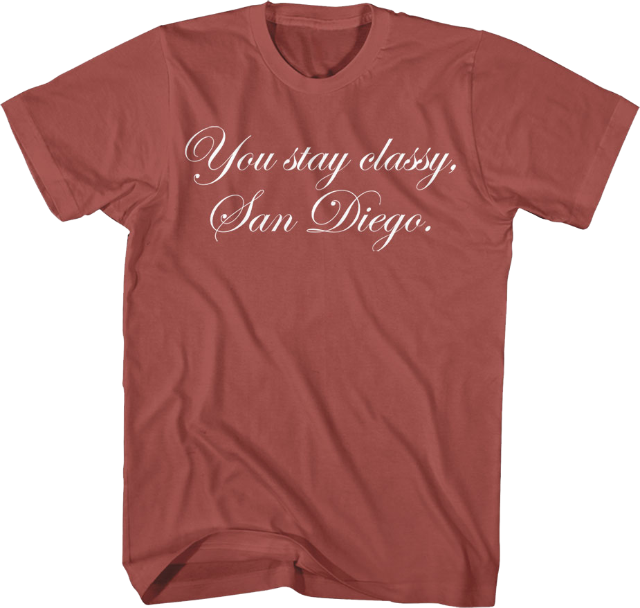 Front & Back You Stay Classy San Diego Anchorman T-Shirt product image 1