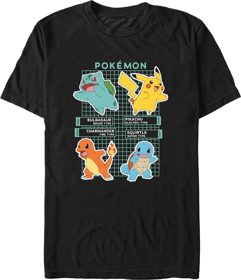 Gradient Grid Pokemon T-Shirt product image 1