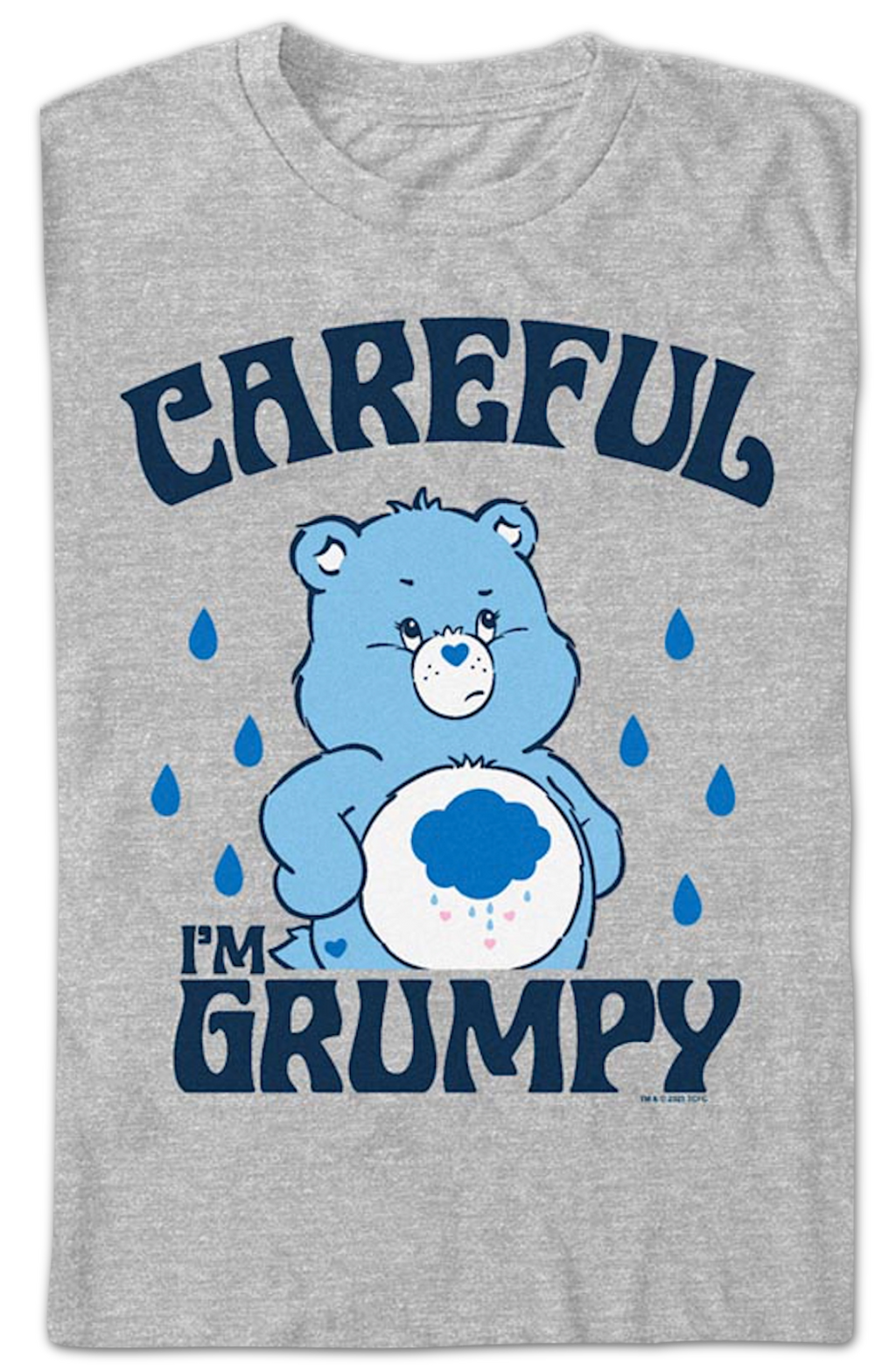 Grumpy Bear Careful Warning Care Bears T-Shirt product image 2