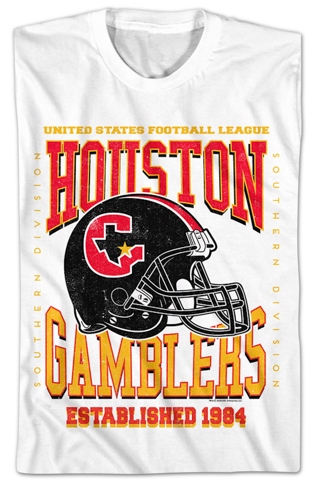 Houston Gamblers Established 1984 USFL T-Shirt product image 2