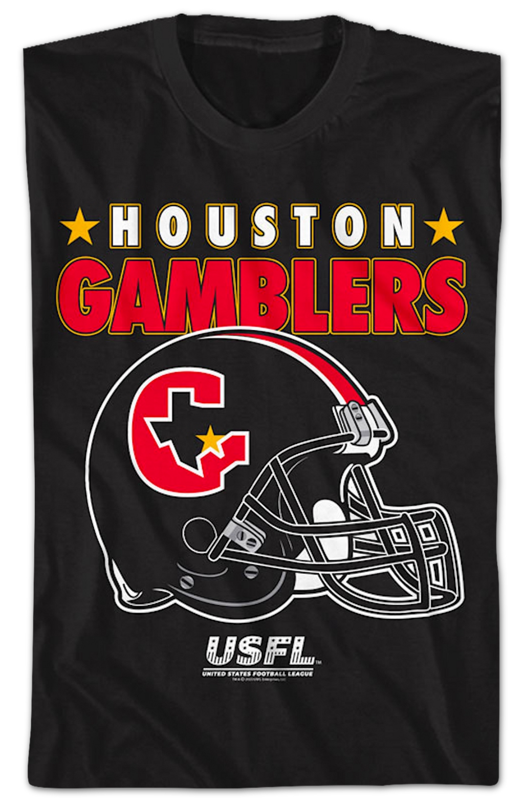 Houston Gamblers Logo & Helmet USFL T-Shirt product image 2