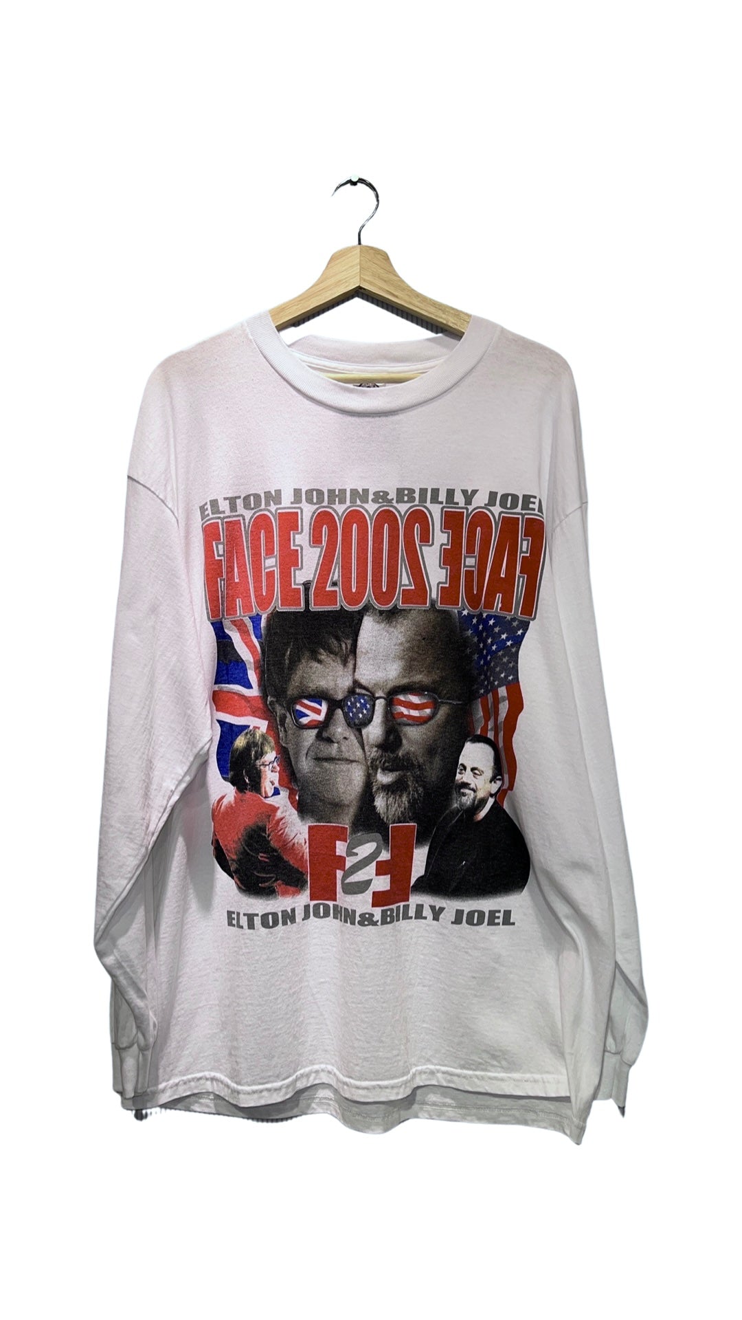 Vintage 2002 Elton John & Billy Joel Face 2 LS Tour Tee product image 1