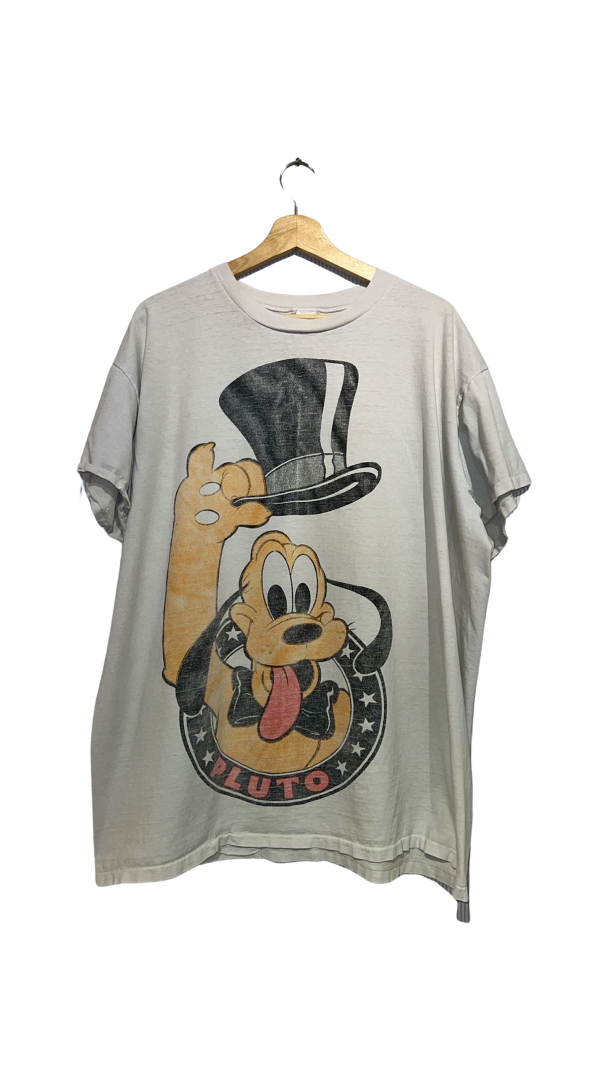 Vintage 90s Disney Pluto Big Print Top Hat Tee