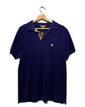 Vintage 90s Burberry Check Indigo Polo Shirt product image 1