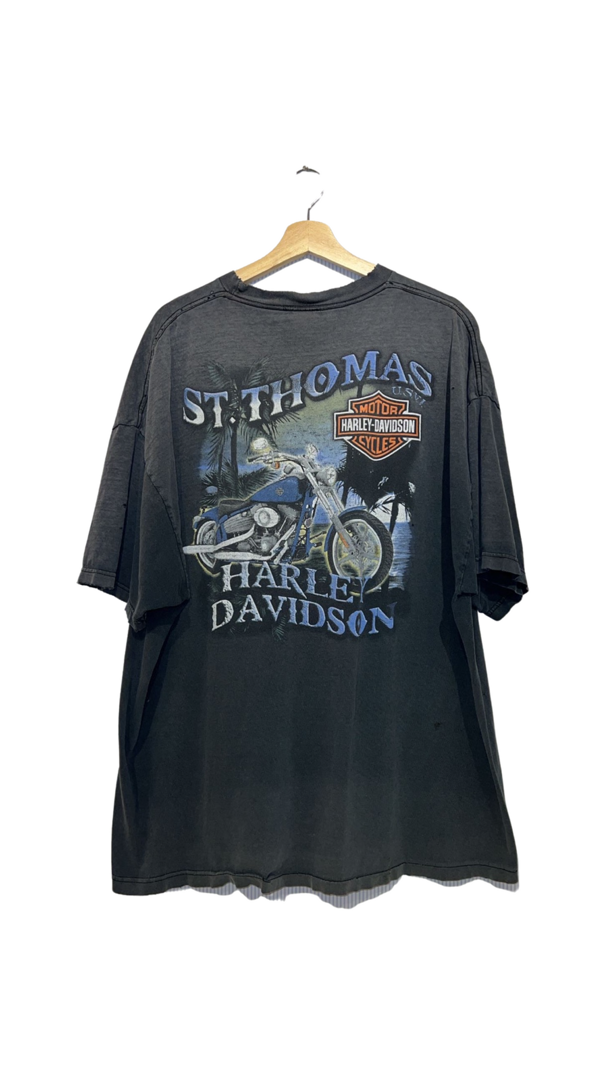 Vintage 90s Distressed Harley Davidson St Thomas Tee product image 1