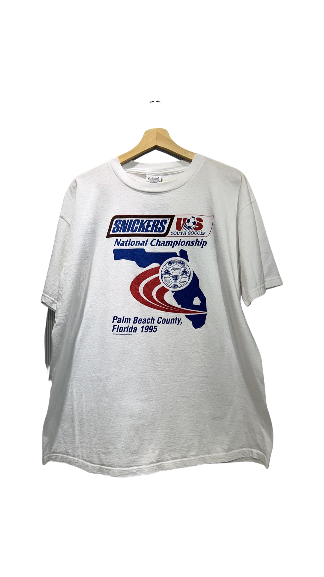 Vintage 1995 Snickers x Adidas Youth Soccer Promo Tee product image 1