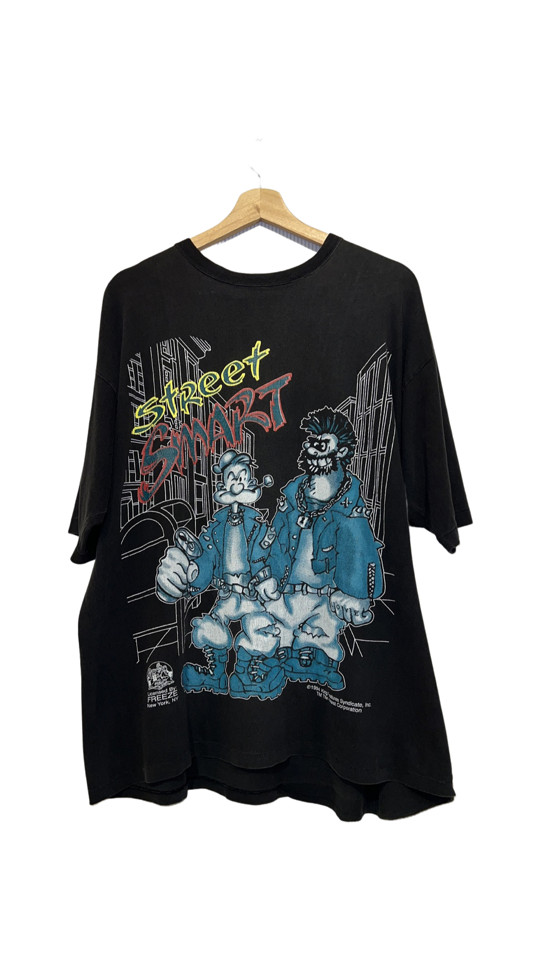 Vintage 1994 Popeye & Bluto Double Sided Tee product image 1