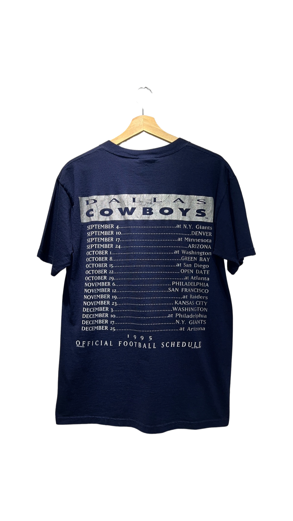 Vintage 1995 Dallas Cowboys Schedule Tee product image 2
