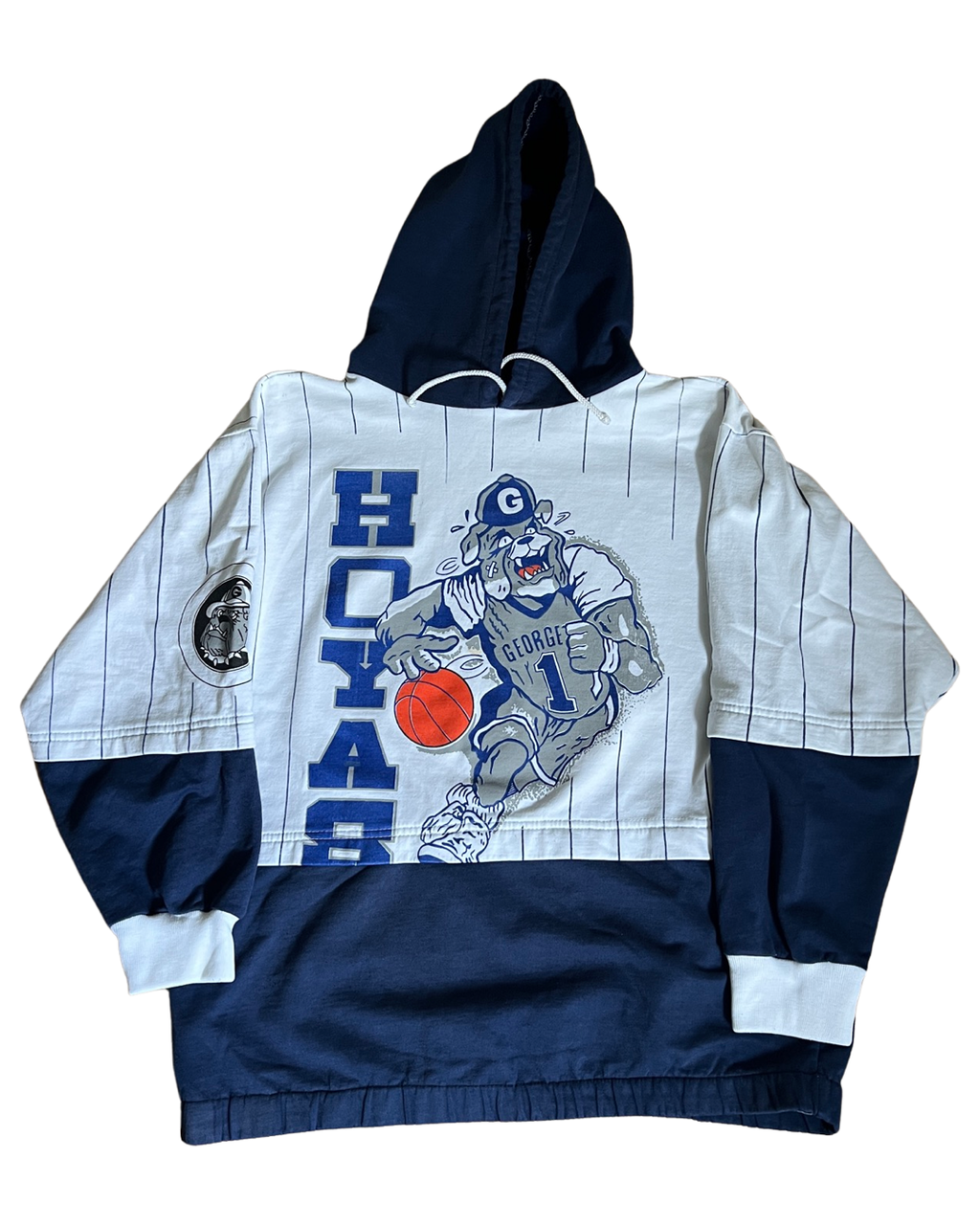 Vintage 90s Georgetown Hoyas Hooded Crewneck