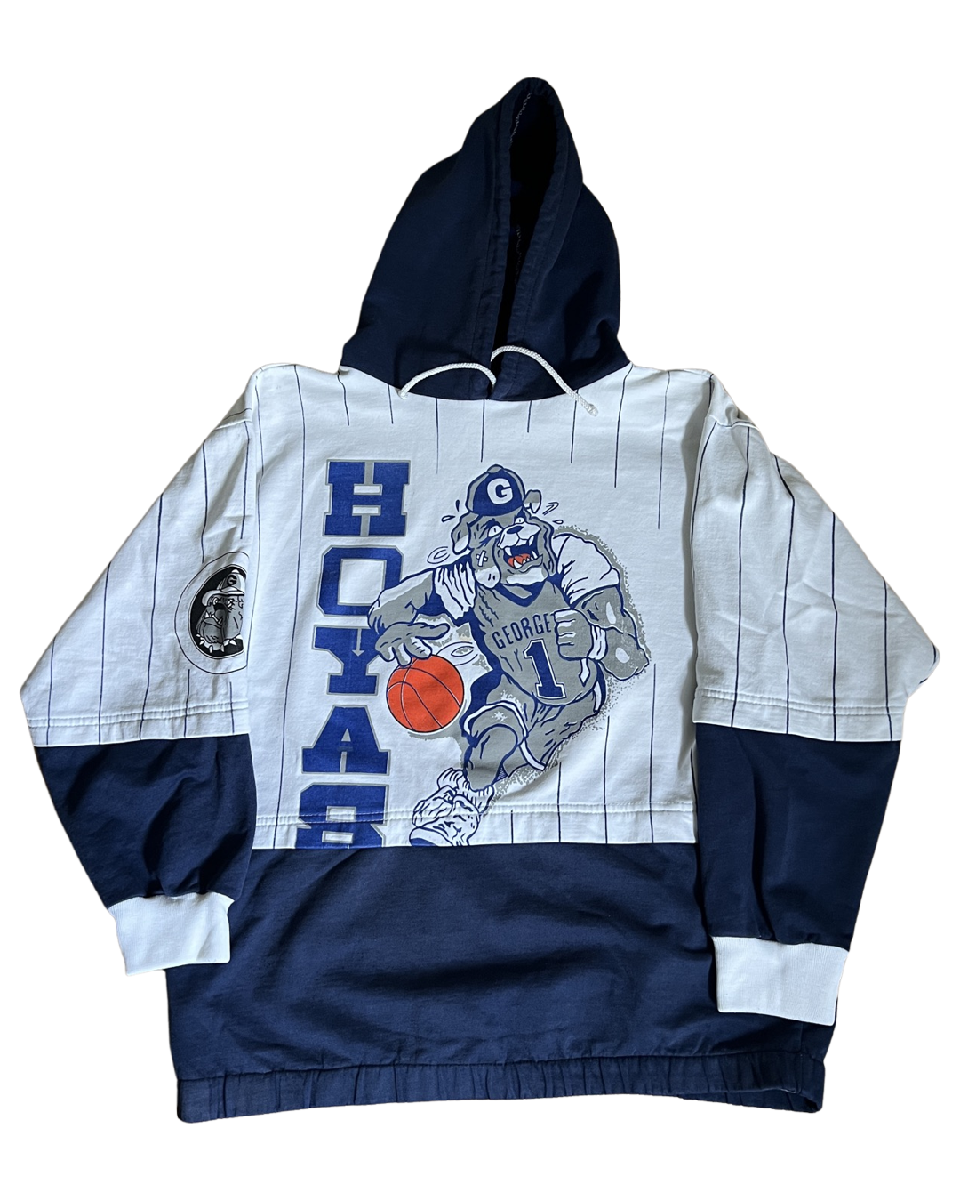 Vintage 90s Georgetown Hoyas Hooded Crewneck
