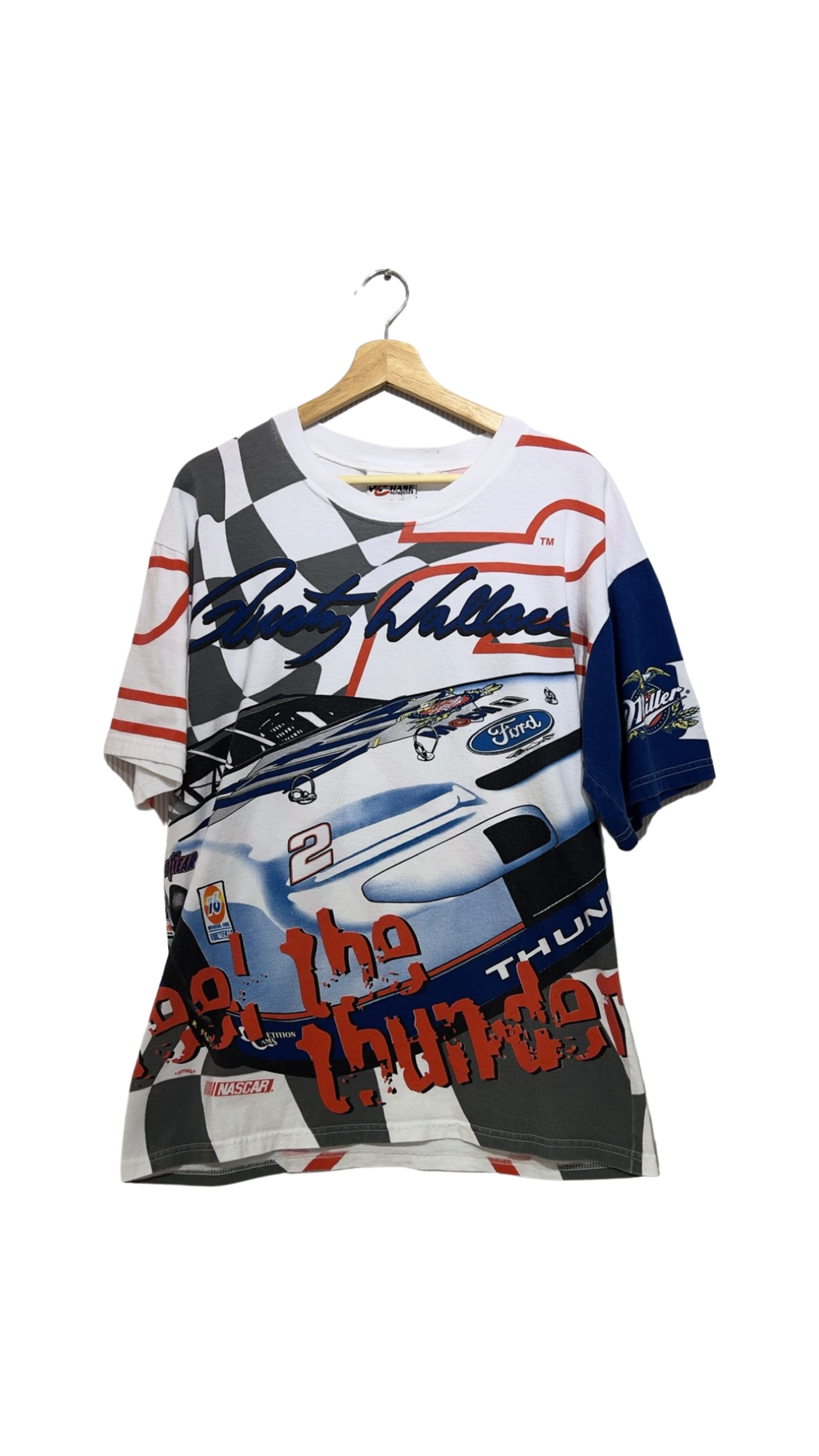 Vintage 90s Nascar Rusty Wallace All Over Print Tee product image 1