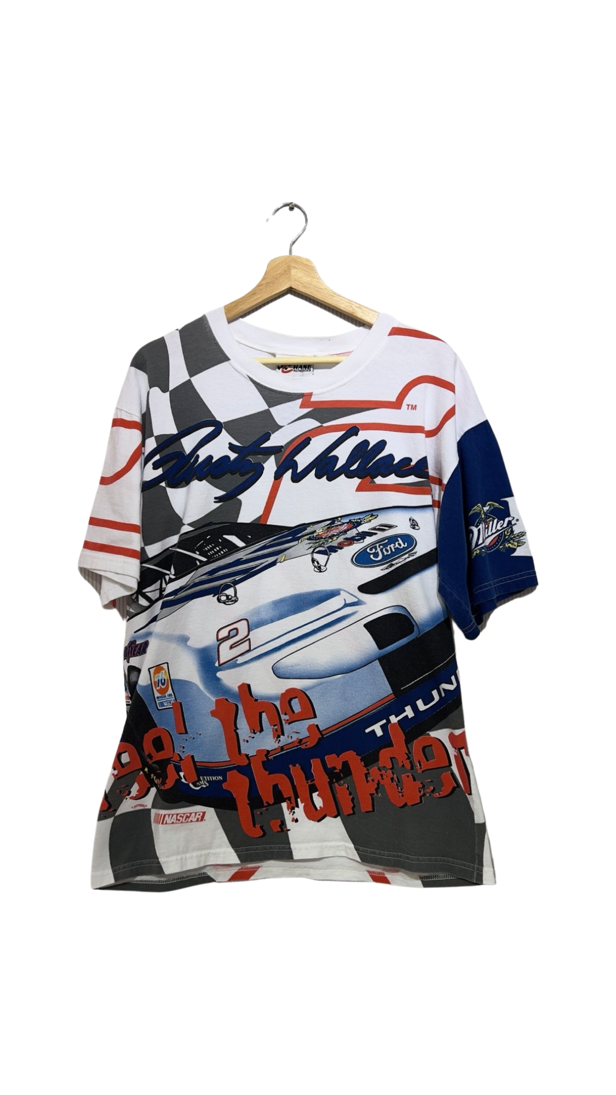 Vintage 90s Nascar Rusty Wallace All Over Print Tee product image 1