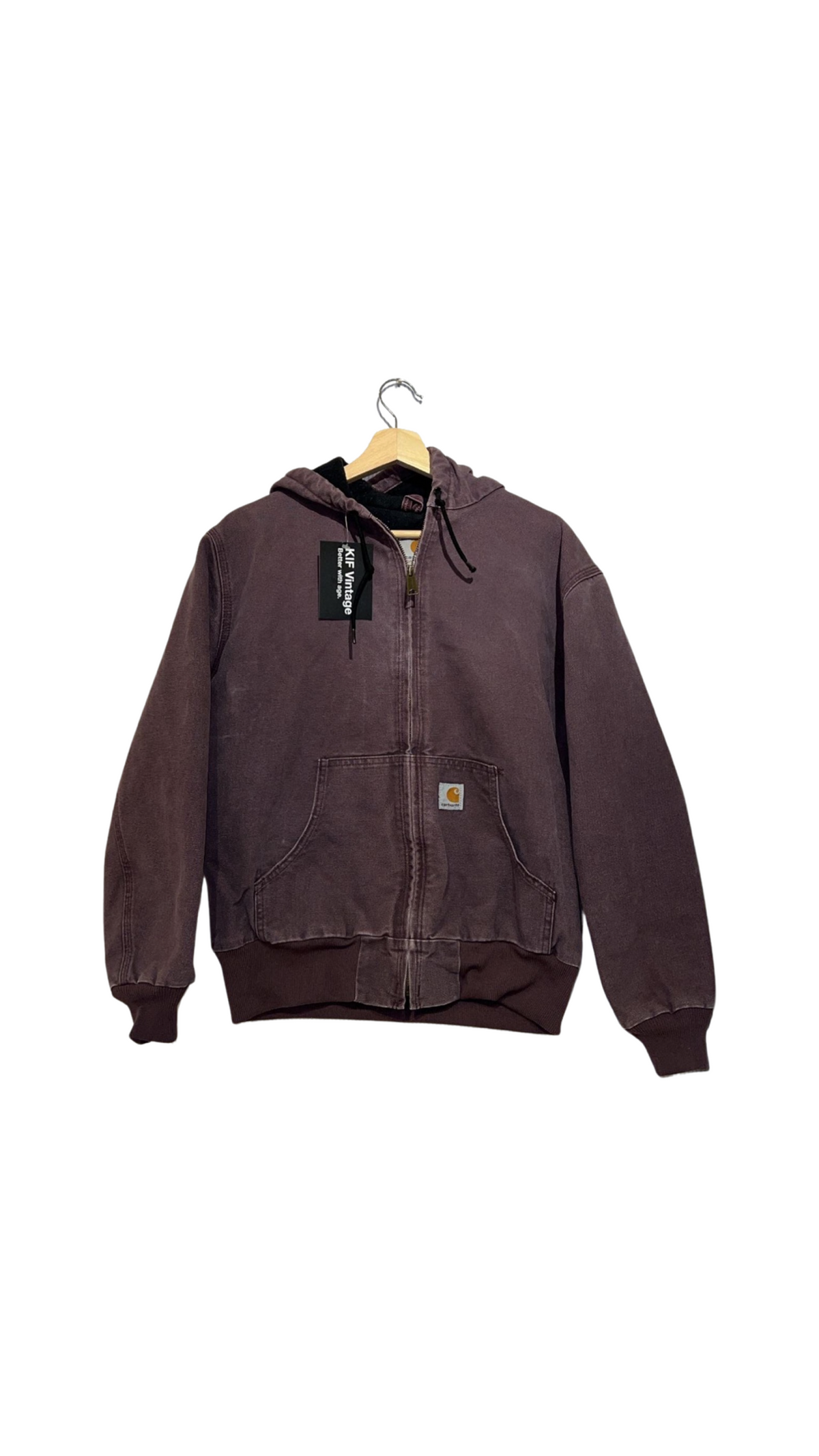 Vintage 90s Carhartt Womens Mauve Hooded Jacket product image 1