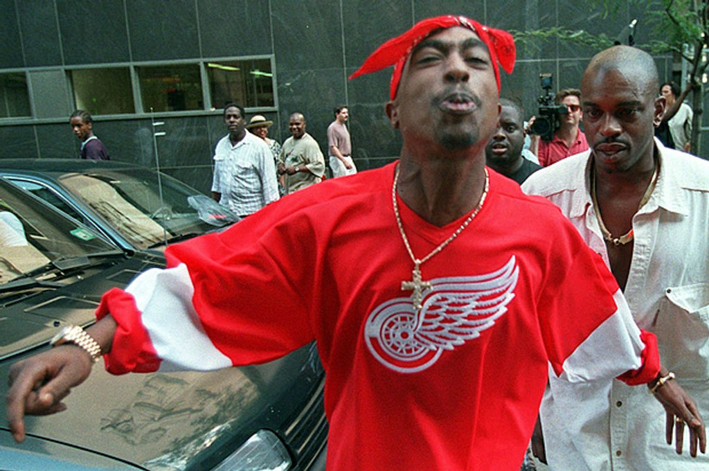 Vintage 90s Detroit Red Wings 2Pac Hockey Jersey product image 2