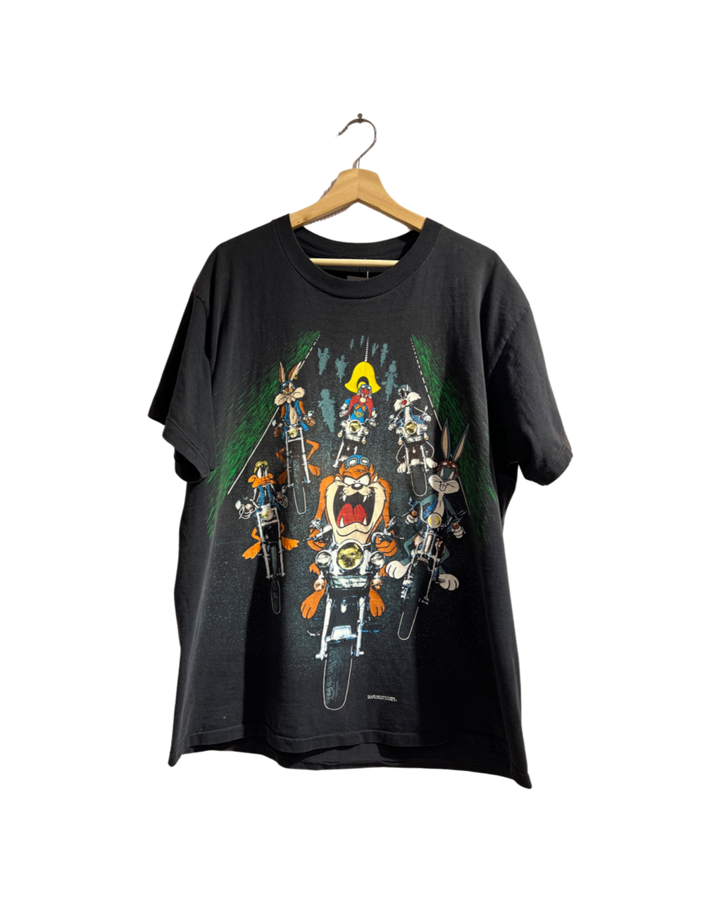 Vintage 1993 Looney Tunes Double Sided Motorcycle Tee product image 1