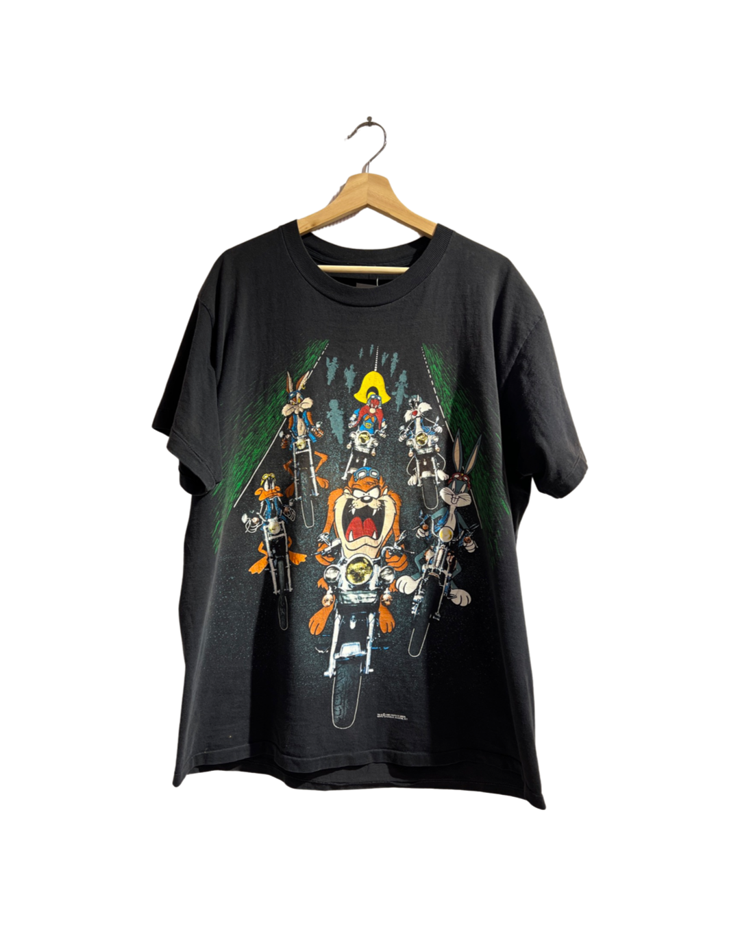 Vintage 1993 Looney Tunes Double Sided Motorcycle Tee product image 1